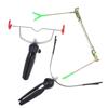 360 Degree  Adjustable Ice Fishing Rod Rack Multi-Functional Folding Fishing Rod Stand Aluminum Alloy Ice Pole Holder Ice Fishing