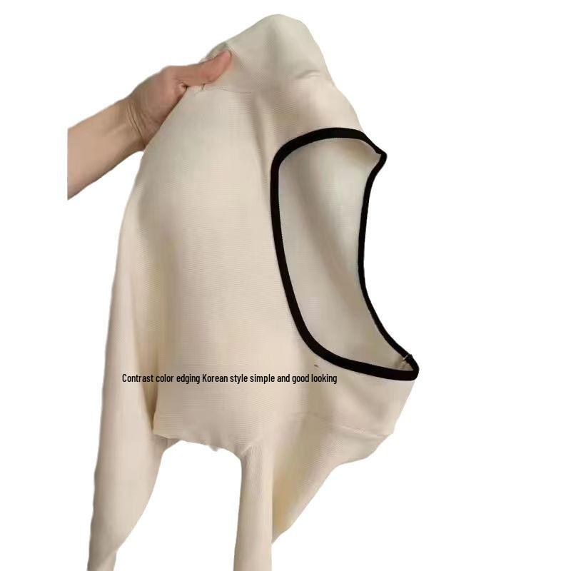 Korean Autumn/Winter Square Collar Long-Sleeve Velvet T-Shirt with Chest Pads for Women - Slim, Versatile, Warm Bottoming Top
