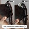 Vintage Pearl High Ponytail Clip - Anti-Sag Geometric Hairpin Holder