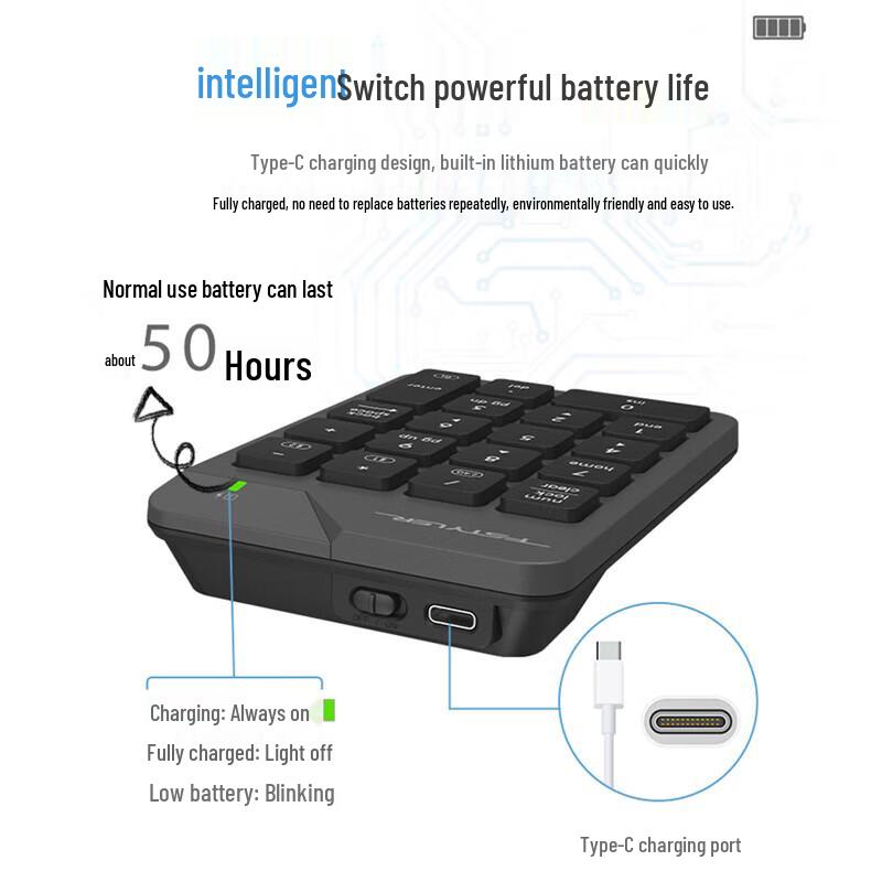 A4Tech FBK21C Wireless Bluetooth Rechargeable Numeric Keypad