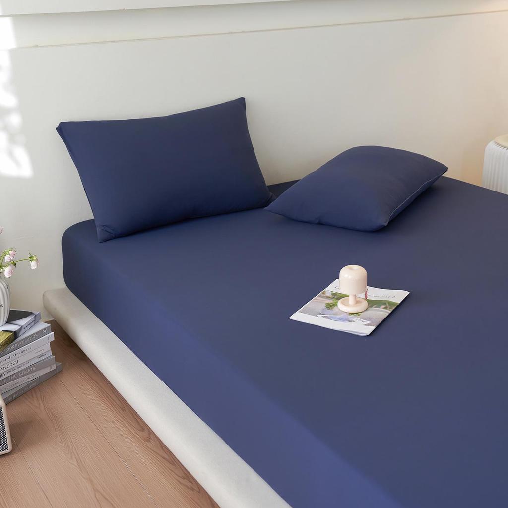 Summer Cool Ice Silk Bed Sheet Set: Non-stick, Machine Washable, Cat Hair Resistant Includes 3 Pieces