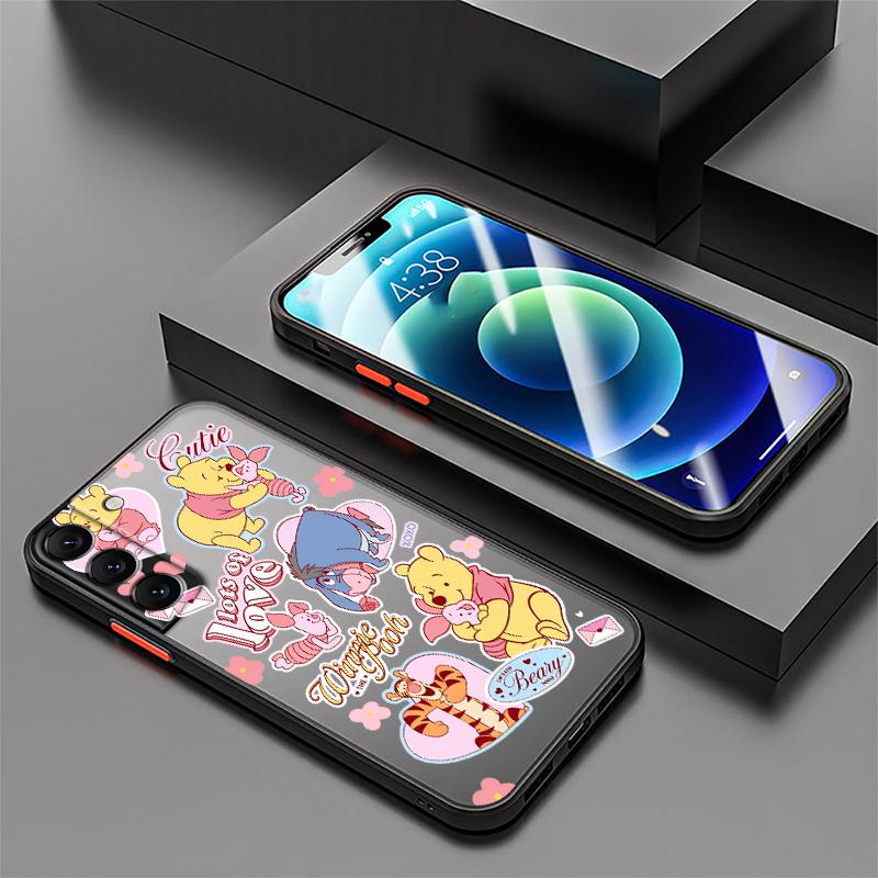 Winnie The Pooh Case for Samsung Galaxy S26 S24 Plus S22 S23 FE S25 Ultra S21 S20 Note 20 10+ Funda Phone Cover