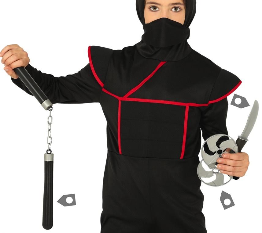 Zestaw Ninja Wojownik Nunczako Nóż Strój 4El.