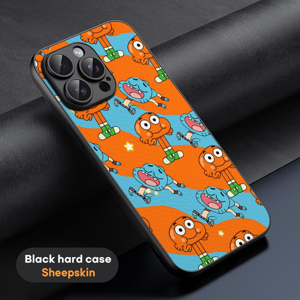 

Gumball Cute cartoon design Phone Case For iPhone 16 15 14 13 12 11 Plus Pro Max Limited Black hard case Sheepskin iPhone 16
