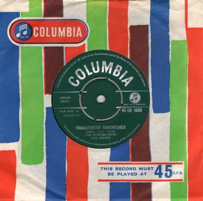 7inch Record JOANNE & THE STREAMLINERS - Frankfurter Sandwiches 45DB4689 Columbia 1961 UK Pop Used
