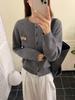 Women's 3D Floral Knit Cardigan - Mori Style, Loose Fit, Sweet & Cozy Winter Wear