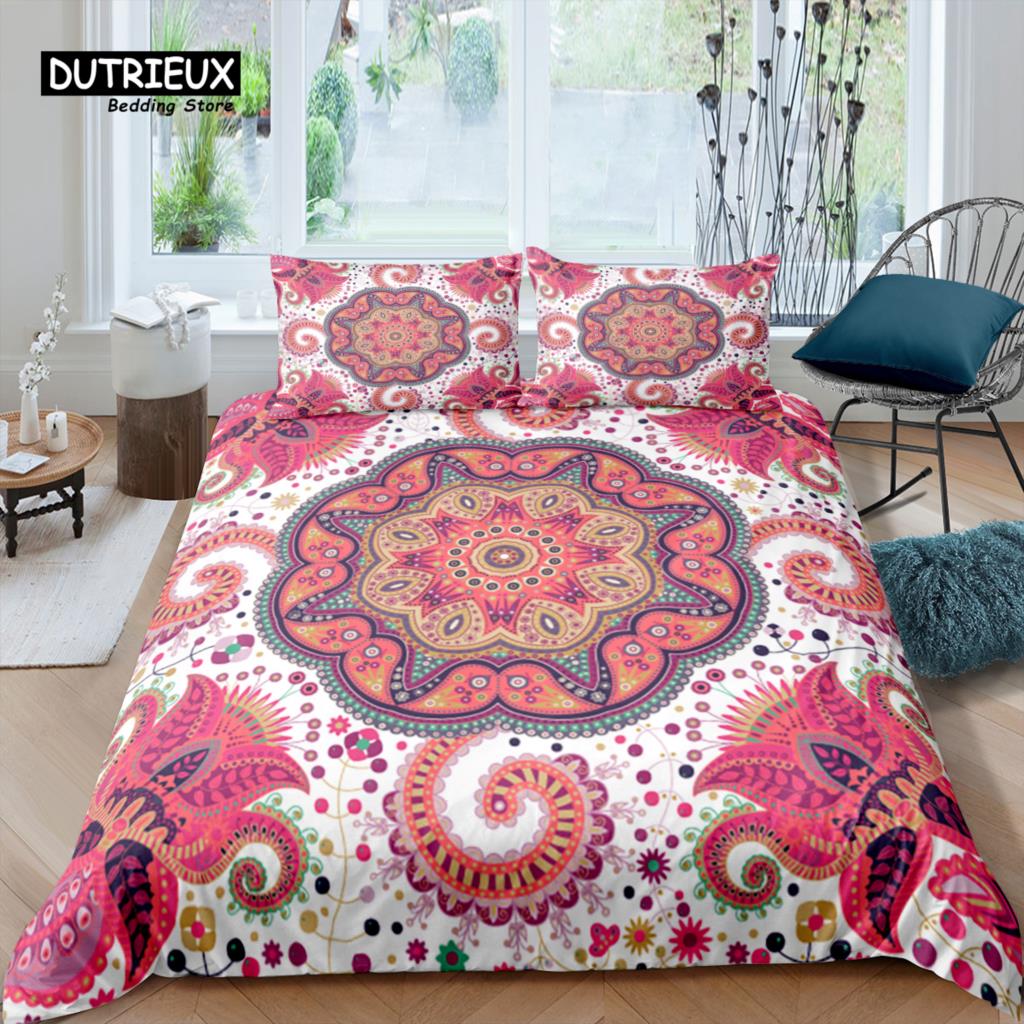 Home Living Luxury 3D Blue Mandala Bedding Set Duvet Cover Set Pillowcase Kids Bedding Set Queen and King EU/US/AU/UK Size