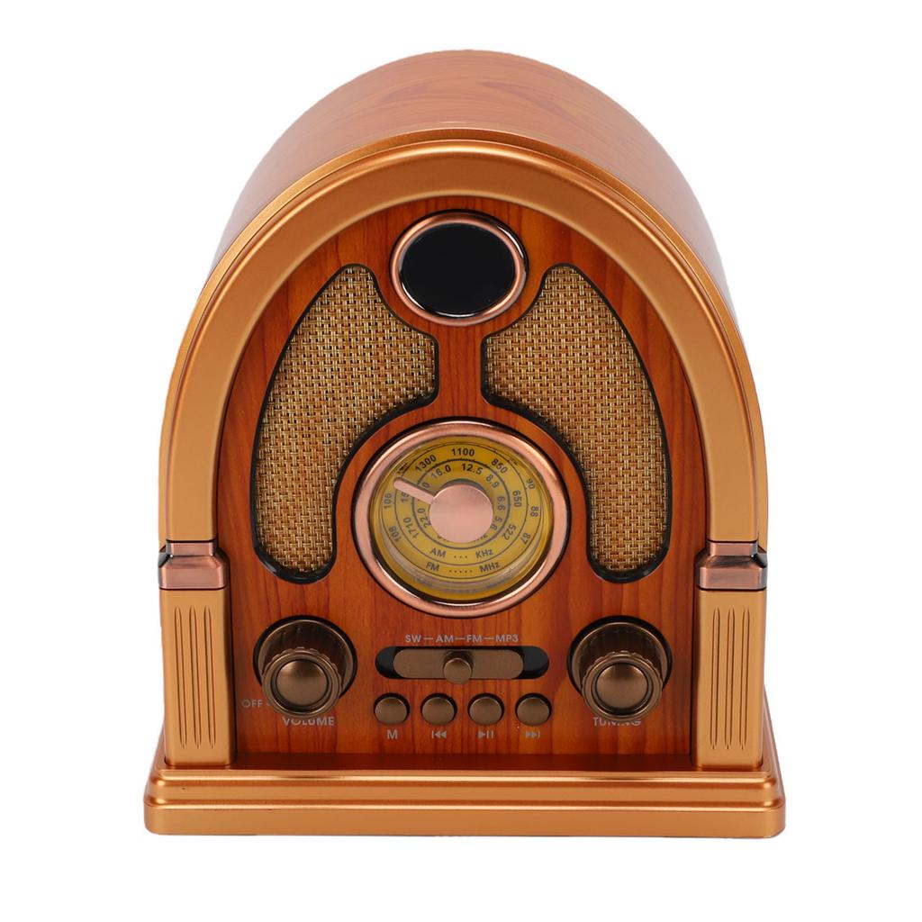 Vintage Portable AM FM SW Radio Bluetooth True Wireless Stereo USB Memory Card Playback High Sensitivity Antennae Retro
