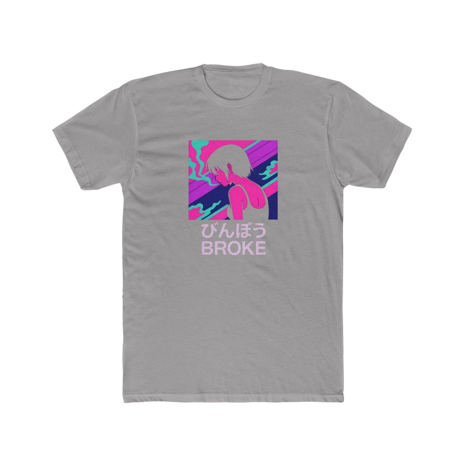 Broke Lofi Anime Girl Vaporwave Aesthetic T-Shirt S