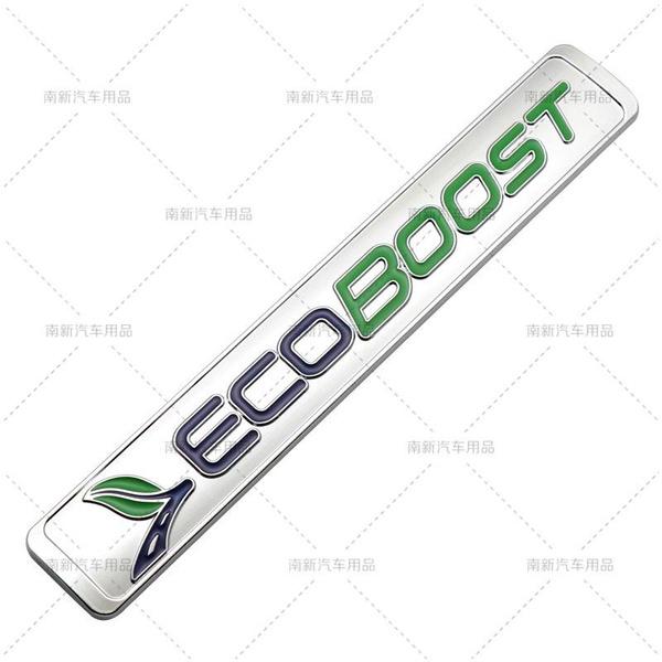 2 Stück/Los 3D Metall FORD ECOBOOST Auto Emblem Auto Plakette Heckklappe Namensschild Aufkleber Seitenkotflügel Aufkleber
