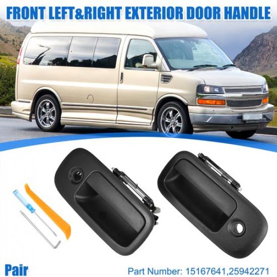 

1 Pair Front Left&Right Exterior Door Handle for Chevy Express 1500 1996-2009