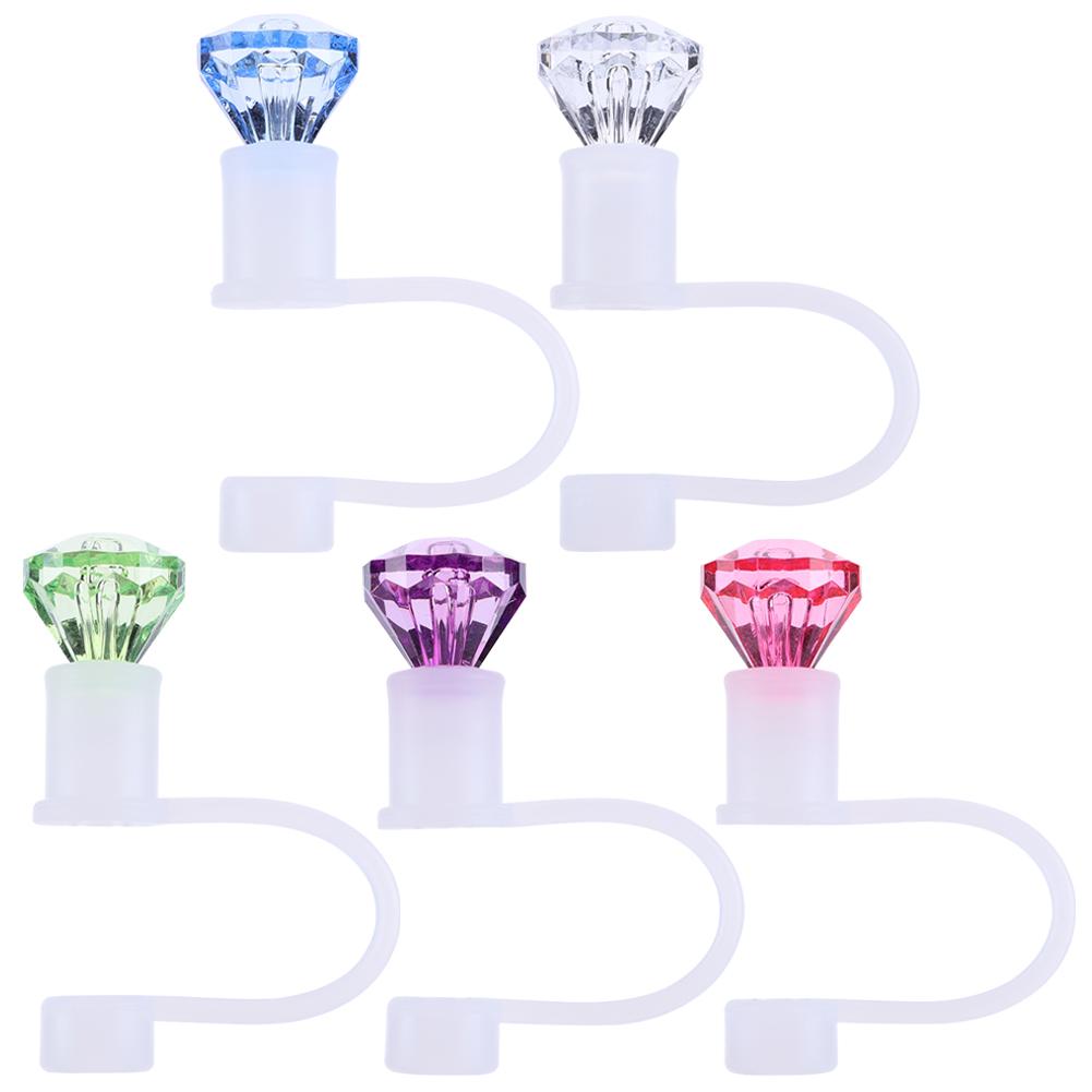 Animals Straw Cover Cap Spill Stopper 10mm Silicone Straw Toppers For Stanley Cup Accessories Water Bottle Dust-Proof Straw Tips