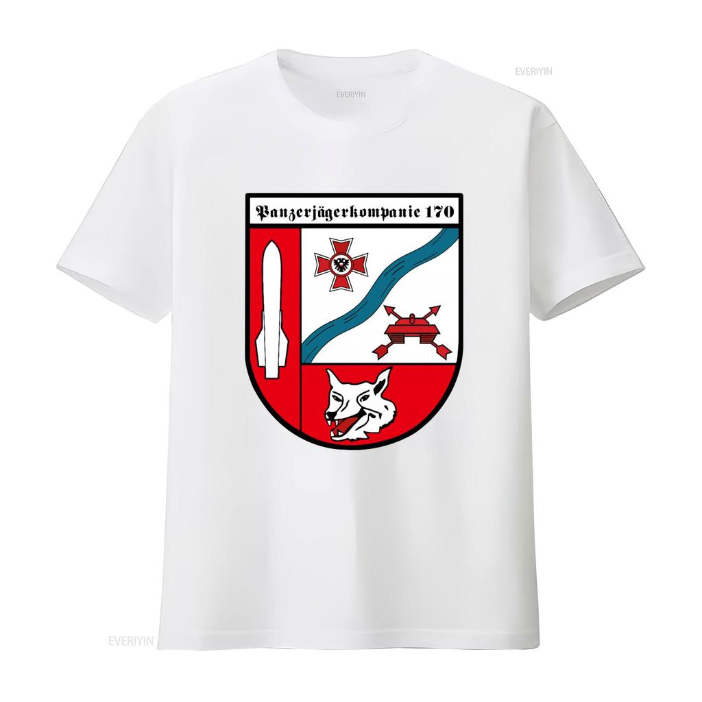 Tank Hunters Company 170 PzJgKp Waistband T Shirt Military Themed Print High Quality Fabric vintage Washed Breathable