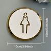 10cm Acrylic Toilet Signs Women Men Bathroom Door Plates Symbol for Hotels Shops Parking Lots,Shopping Centers
