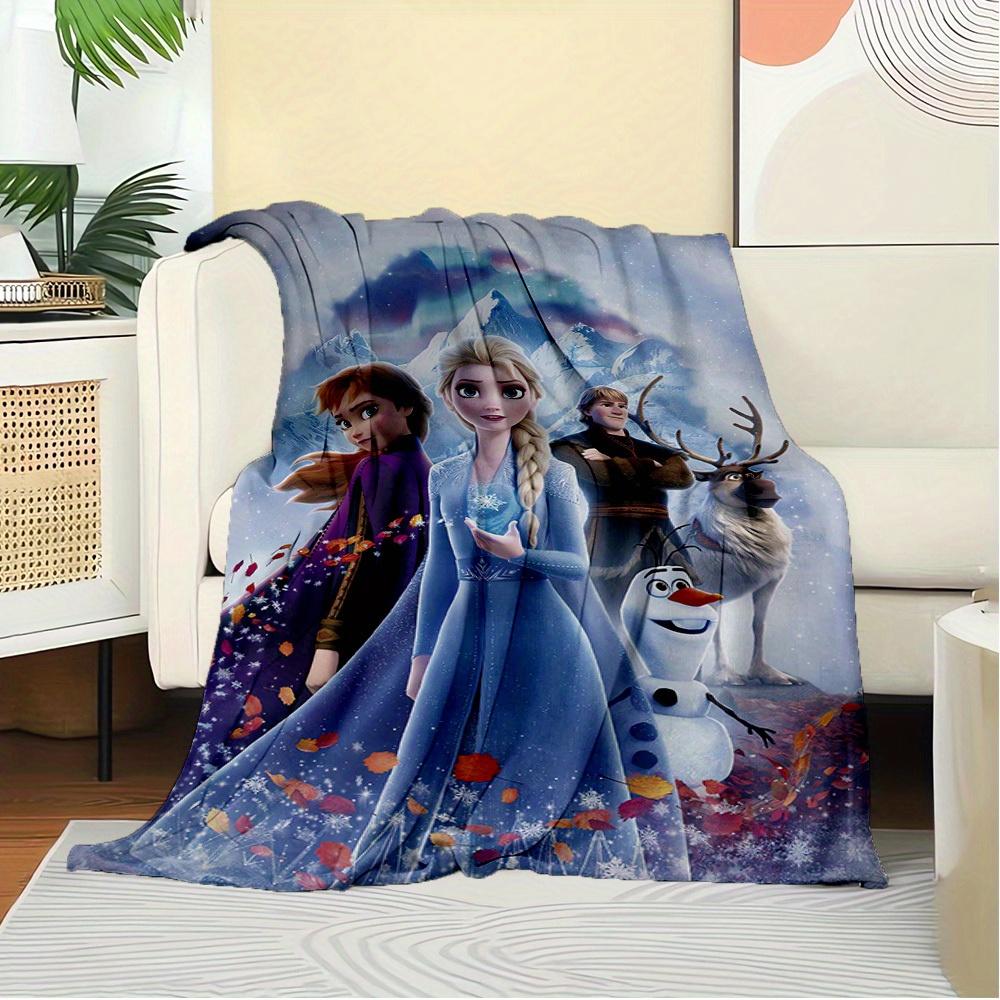 1pc Flannel Frozen II Elsa Anna Olaf Sven Kristoff Sofa Throw Blanket Bed Coverlet Gift Home Decoration