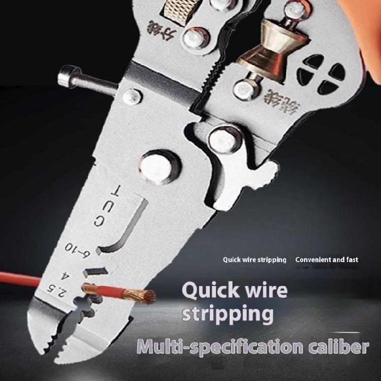 Heavy Duty 10 In 1 Function Electrical Wire Stripper Plier Cord Cutting For Safe Insulation Removal And Fatigue Control