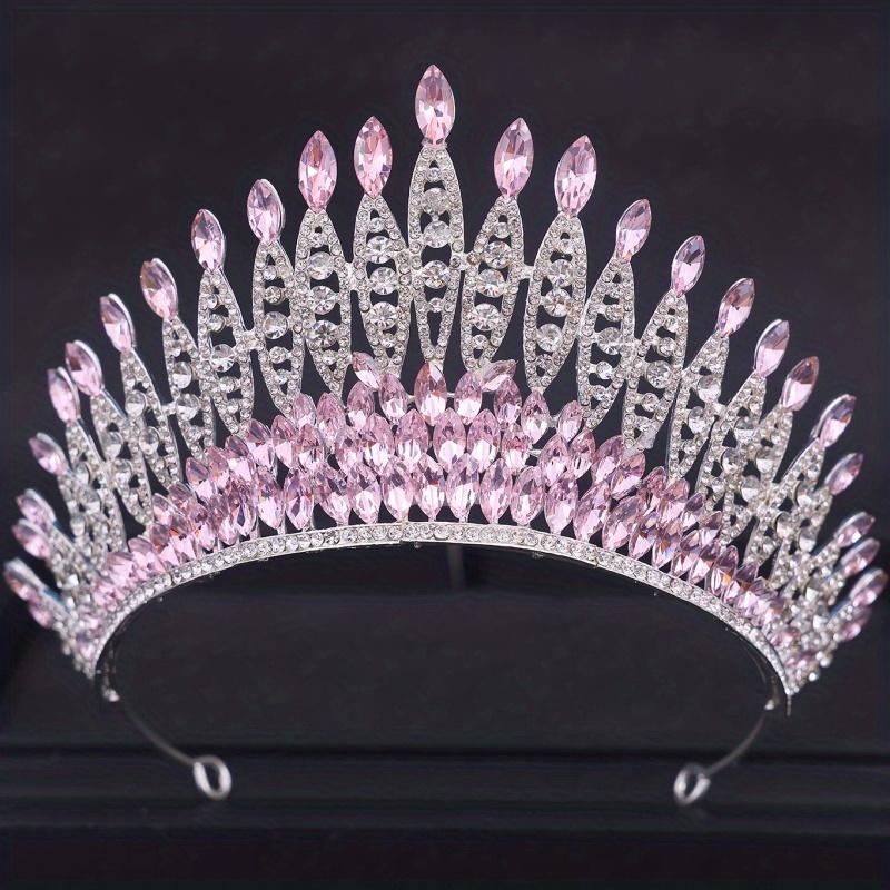 Barockkristalltiaror och kronor Strass Studentdiadem Krona Tiara För Kvinnor Bröllopshåraccessoarer Smyckeskrona