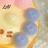 Sensory Stress Ball Kitten Egg Tart Squeeze Toy Relieving Cartoon Fake Toy Soft Stretchy Food Fidget Portable