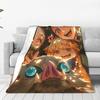 Super Soft Slayers Kimetsu Yaiba Manga Throw Blanket Premium Fleece Lightweight Bed Blanket Cozy Plush Blankets All Season Use