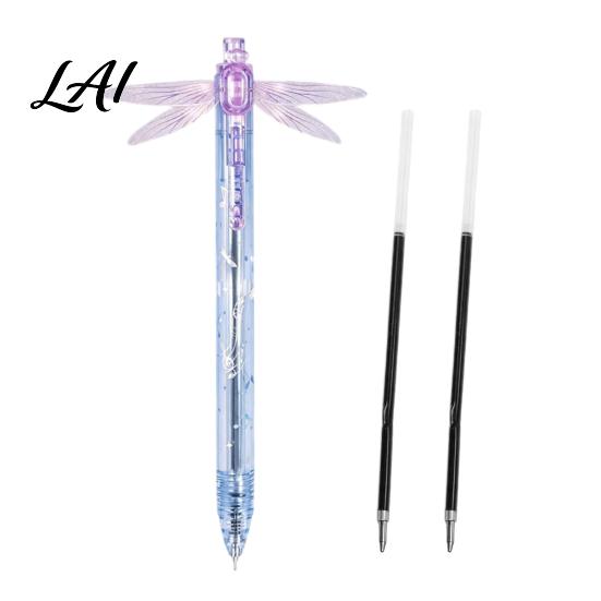 Handschrift Gereedschap voor Kantoor Glanzende Vleugels Transparant Plastic Pen Libelle Gel Schrijfwaren met Interactieve Decoratieve Pennen Dagelijks Gebruik Flapperend