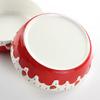 New Year Embossed Strawberry Ceramic Serving Bowl