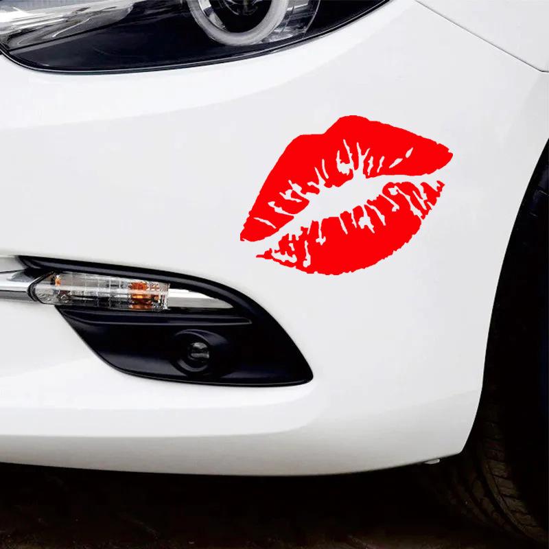 Kuss Lip Auto Aufkleber Auto Karosserie Fenster Stoßstange Windschutzscheibe Motorrad Helm LKW Fahrzeuge Autos Dekoration Zubehör