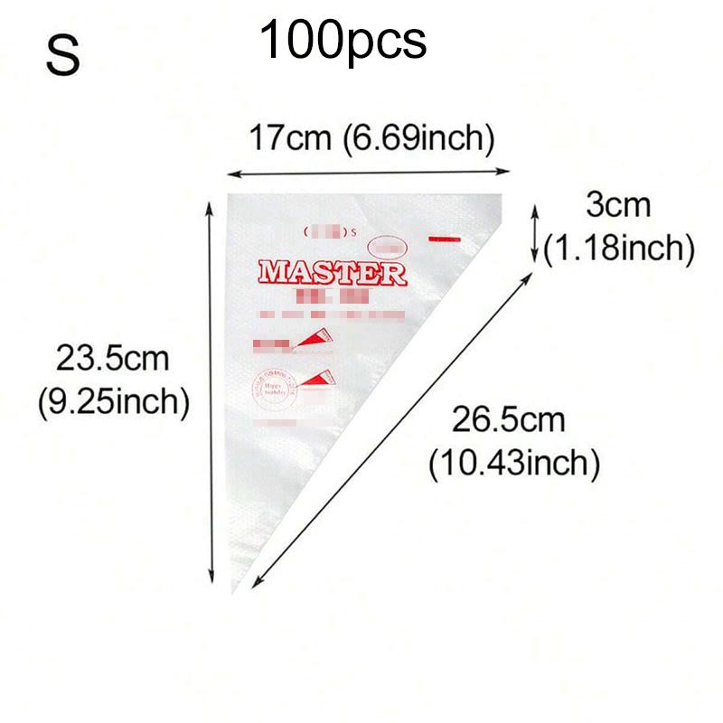 100pcs Pastry Bags Disposable Kitchen Tools DIY Cake Decorating Baking Icing Crafts Extra Strong Leak-Proof Piping Bags TMZ