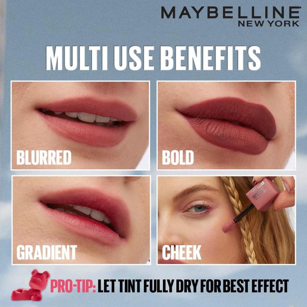 Maybelline New York Super Stay Teddy Tint Lip and Cheek Color  Keep It Cozy 5ml Buildable Matte Long Wear