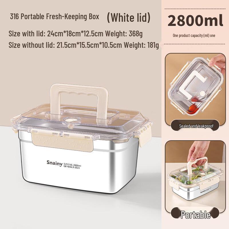 DM 316L Stainless Steel Lunch Box with Utensils