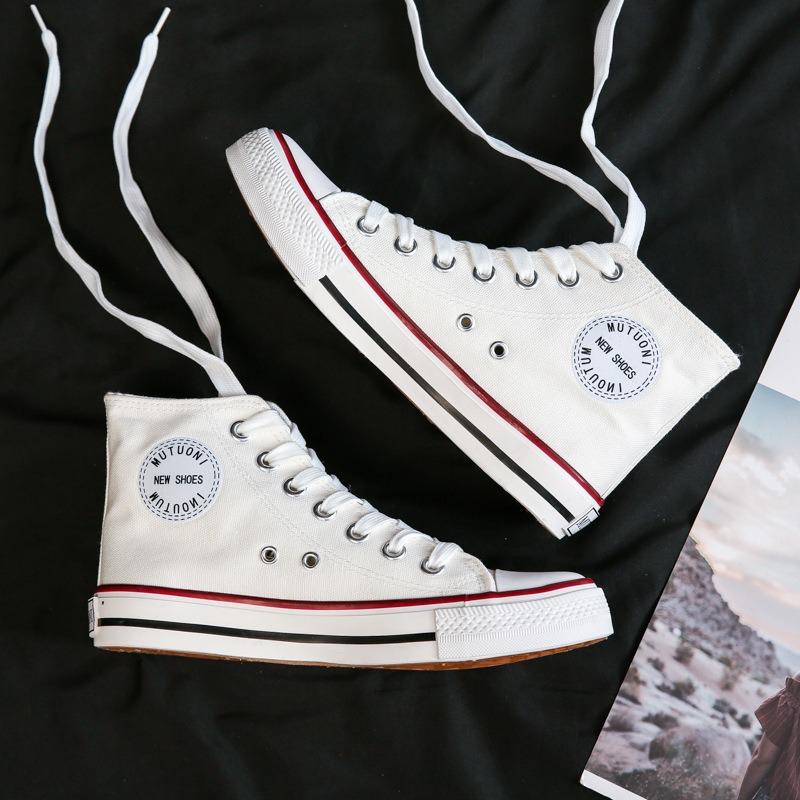 Cloth shoes men's and women's shoes new couple high-top canvas shoes casual single shoes