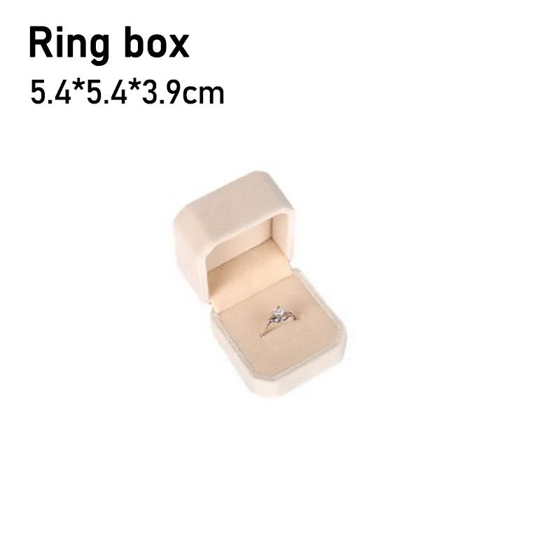 Ring Storage Box Velvet Jewelry Ring  Engagement Wedding Rings Box Case Jewelry Display Gift Case Holder Packaging JJH04