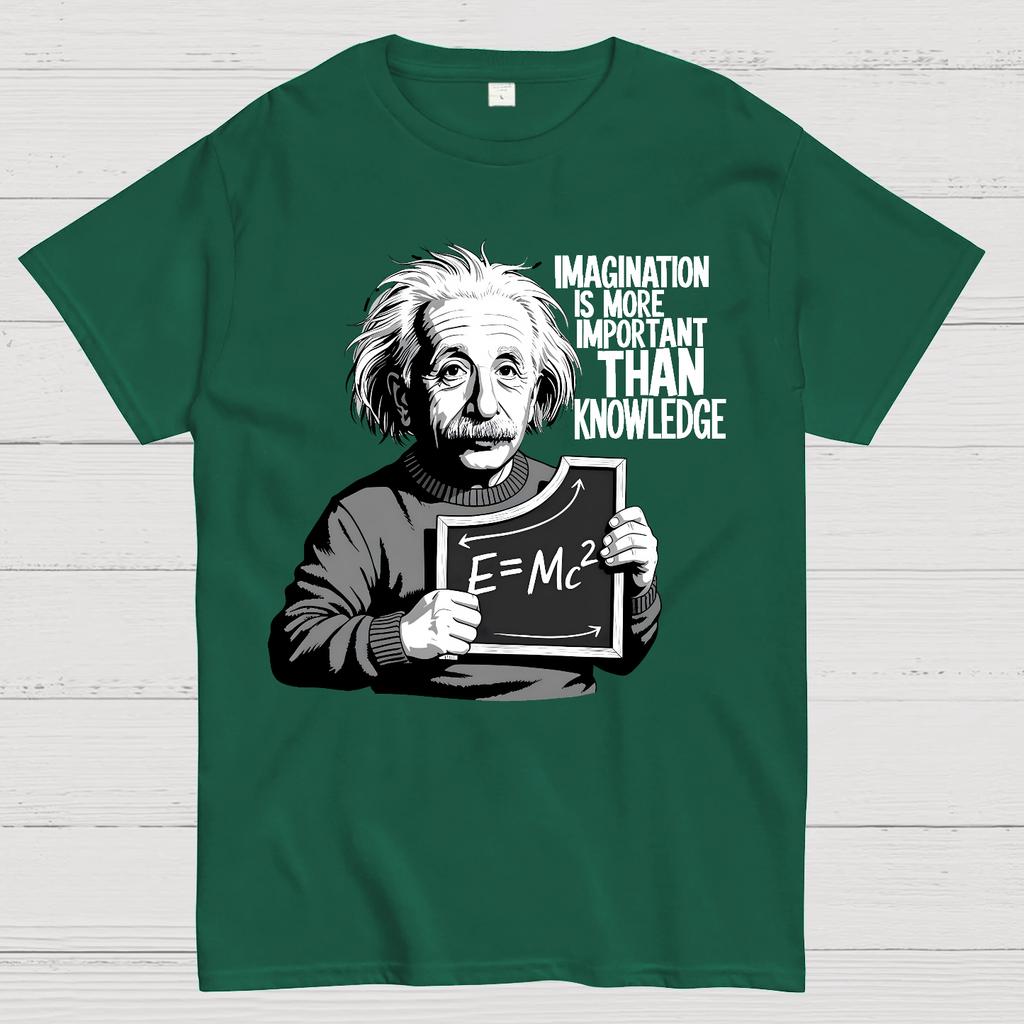 Imagination is more important than knowledge Cotton Summer Casual Cool Loose T-Shirt
