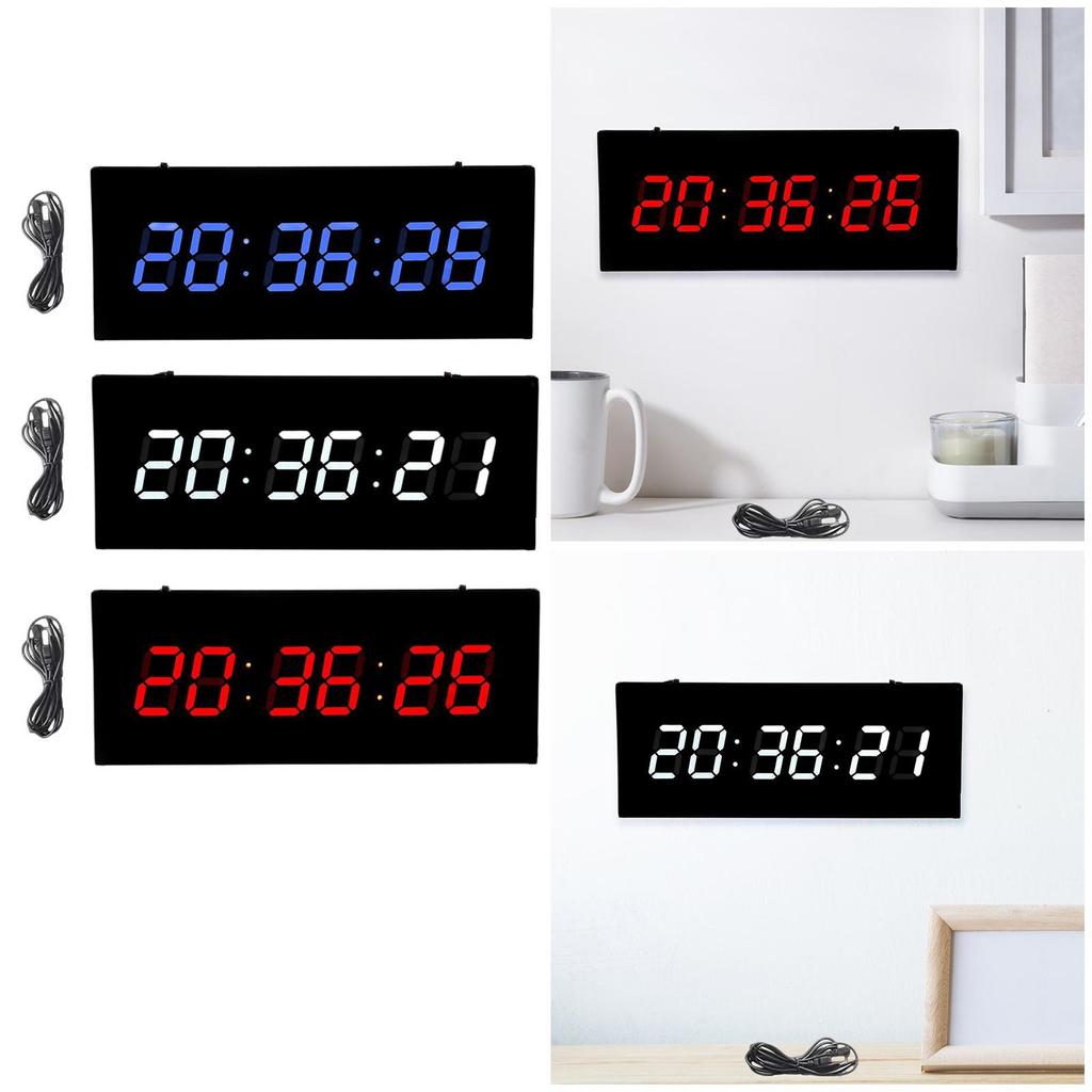 LED Digital Wall Clock Time Clocks Table Clock for Dining Room Indoor School