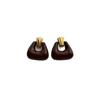 Geometric Bag Shape, High Saturation Enamel Earrings, Ear Buckles, Light Luxury And Fashionable Individuality, Retro Elegance And High-End Earrings.