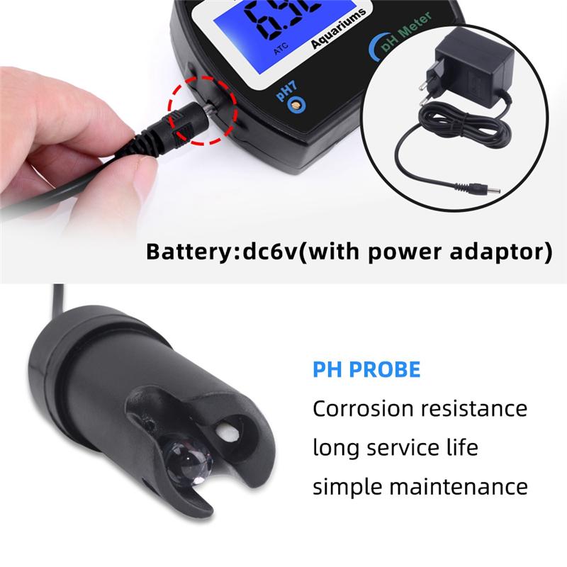 A20F-Accurate PH Meter For Aquarium Multi-Parameter Water Quality Monitor Online PH Monitor Acidometer
