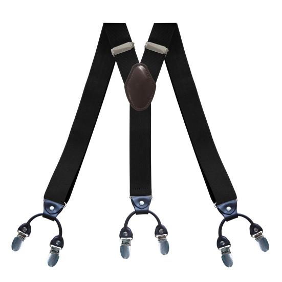 

Мужские подтяжки, регулируемые быстросъемные, износостойкие, нескользящие, с прочными зажимами, многофункциональные мужские подтяжки из полиэстера с Y-образной спинкой чёрный