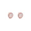 Light Luxury Round Ear Clips, Simple Personality Zircon Rose Gold Ear Clips Earrings