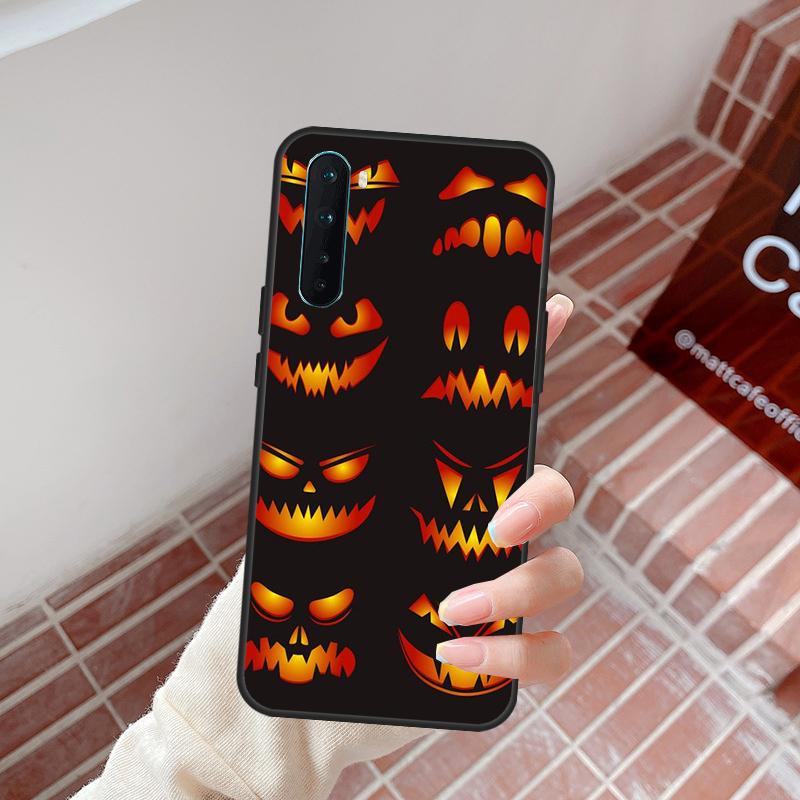 Halloween Pumpkin Horror Case For OnePlus 13R 12R 10R 13T 15 13 12 11 10T 8T Nord CE 4 3 2 Lite N20 N30 Nord 5 Cover