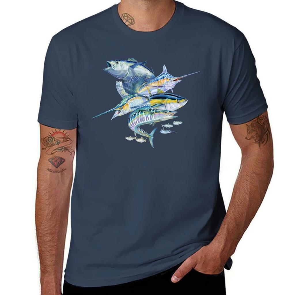 Saltwater Fish TShirt Modern Print Casual TShirt