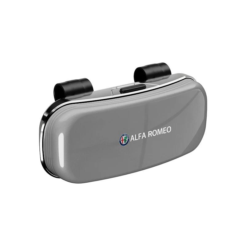 

For Alfa Romeo 2026 Hot Sticker Car Glasses Clip Sunglasses Box For Alfa Romeo 4C 159 166 Spider Giulia Giulietta 156 GT Sun Vis серый