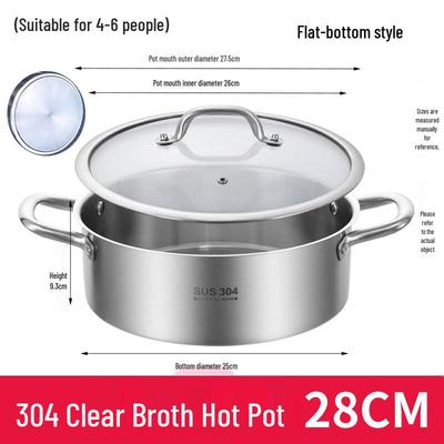 304 Stainless Steel Divided Hot Pot