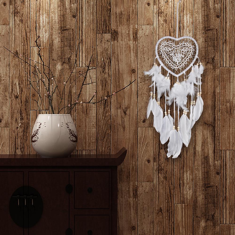 White Heart Dream Catcher Wind Chime - Home and Office Decoration