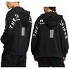 Adidas Alphabet Logo Print Loose Zip Hoodie Jacket Unisex Tops Black IA9435