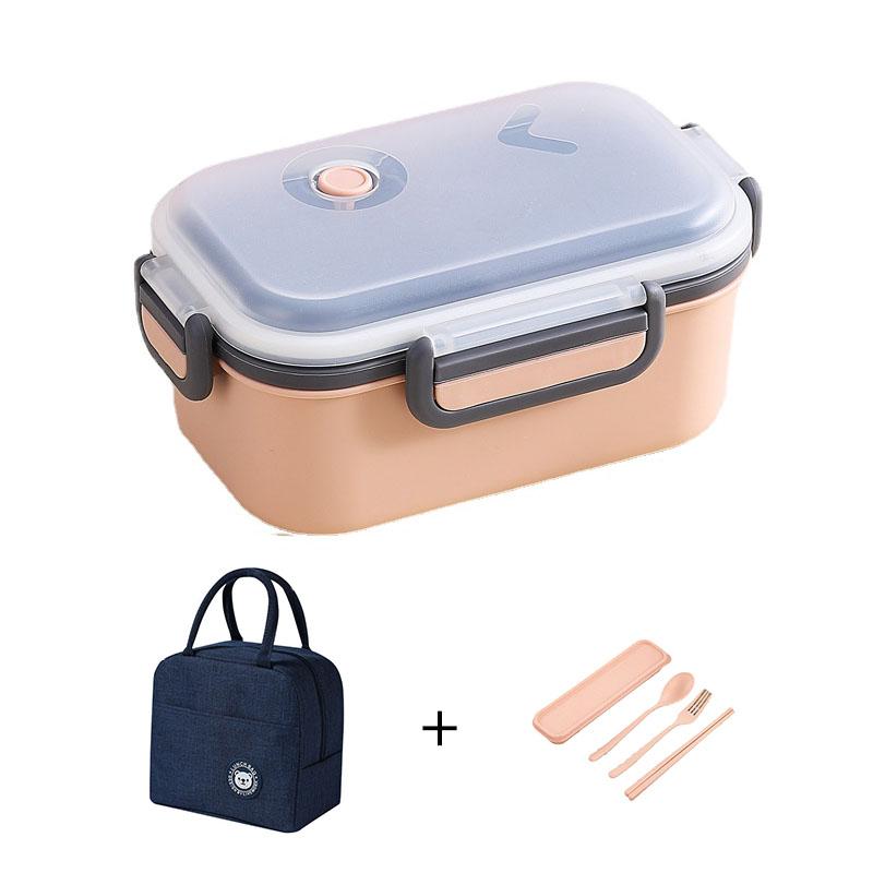 1000 ml tragbare Lunchbox, 2-lagig, mikrowellengeeignet, Bento-Box für Arbeit, Lebensmittel, Schule, Studenten, Erwachsene, Lebensmittelbehälter, frische Lunch-Taschen