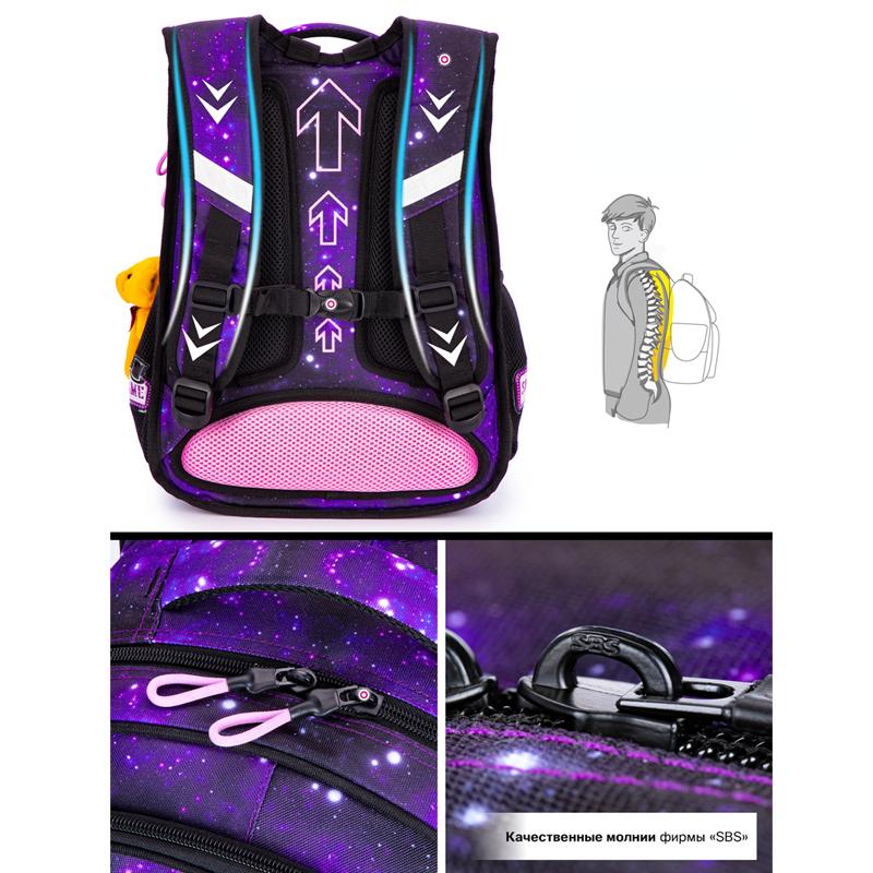 Jenter 3D-studentryggsekker Høykvalitets Ortopediske barneskolevesker Barnevesker Bokveske