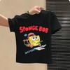 SpongeBob SquarePants childrens cotton shortsleeved boys sports shirt girls casual top with cartoon print summer Tshirt