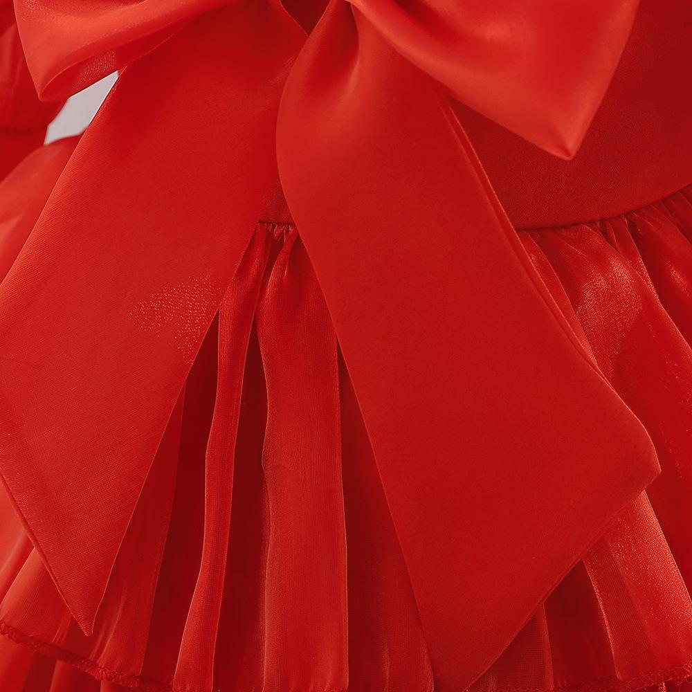 Neugeborene Kleinkind Kleidung Taufe Prinzessin Party Kostüm Baby Mädchen Kleidung Festzug Große Schleife 1. Geburtstag Kleid Für Kurzarm Kleider