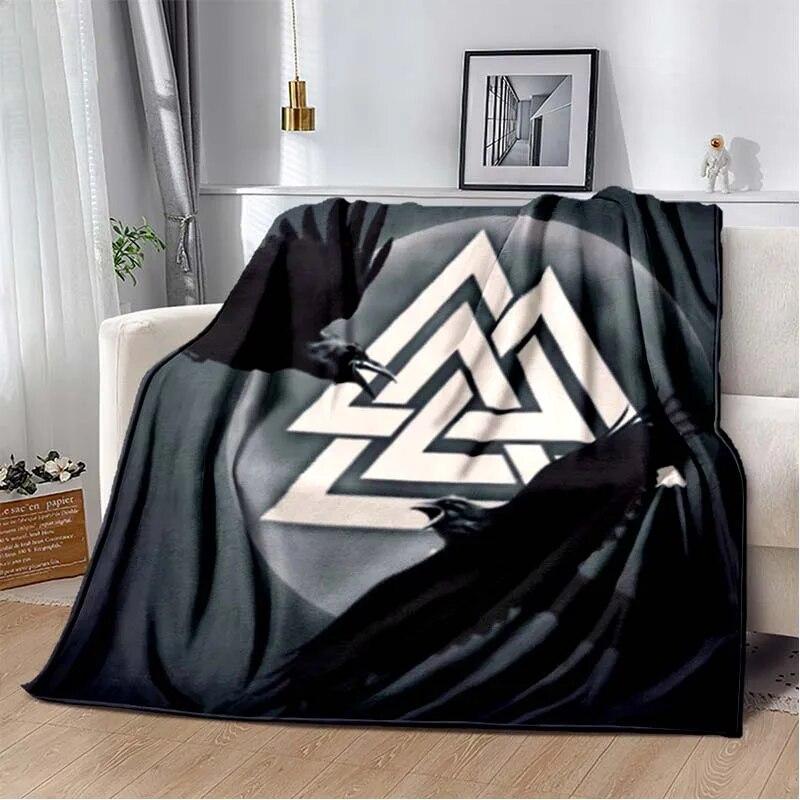 Die Vikings Fashion Blanket-Lightweight Flannel Throw for Sofa and Bed ,Digital Printed Blanket with Soft & Worm Flannel Fabric