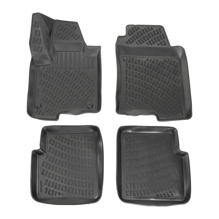 Tapis de sol - Exclusive - Fiat Panda - Caoutchouc 3D - Système de fixation - Toutes saisons