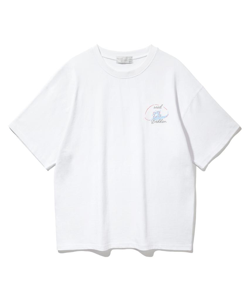 BAKKEN Jellyfish Short Sleeve T-Shirt Bk3969_White